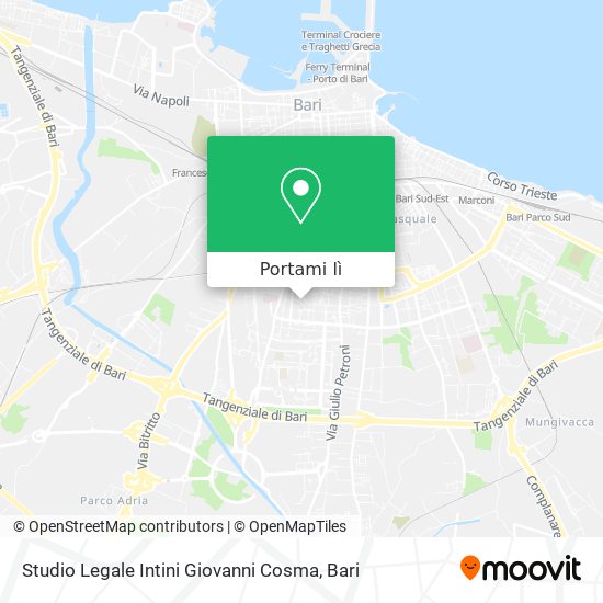 Mappa Studio Legale Intini Giovanni Cosma