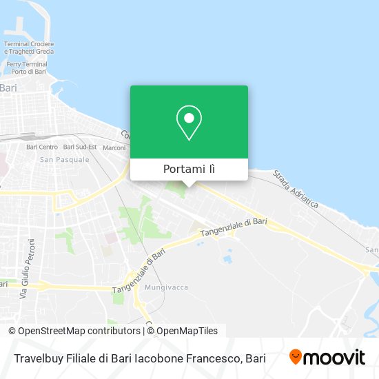 Mappa Travelbuy Filiale di Bari Iacobone Francesco