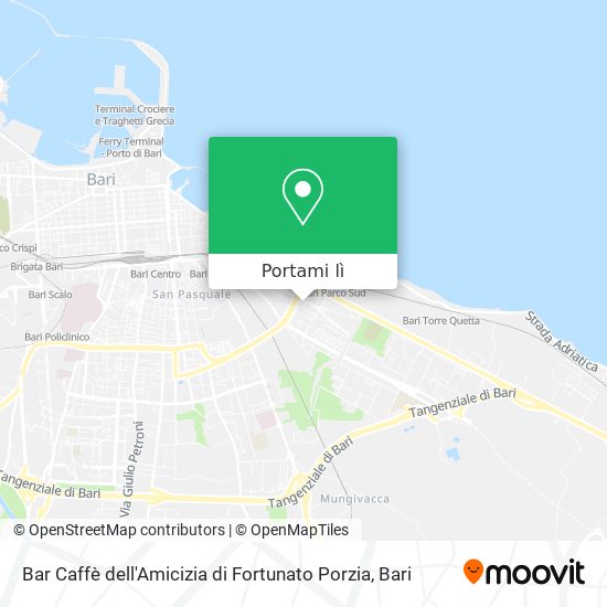 Mappa Bar Caffè dell'Amicizia di Fortunato Porzia