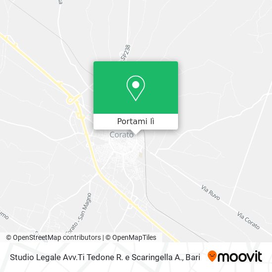 Mappa Studio Legale Avv.Ti Tedone R. e Scaringella A.