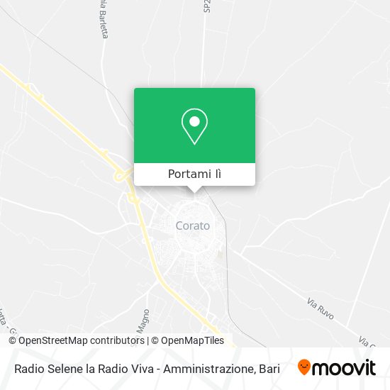 Mappa Radio Selene la Radio Viva - Amministrazione