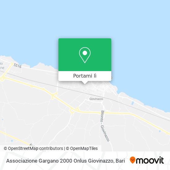 Mappa Associazione Gargano 2000 Onlus Giovinazzo