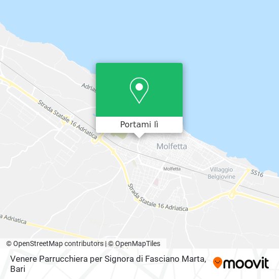 Mappa Venere Parrucchiera per Signora di Fasciano Marta