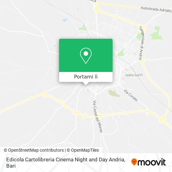 Mappa Edicola Cartolibreria Cinema Night and Day Andria