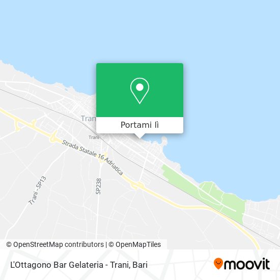 Mappa L'Ottagono Bar Gelateria - Trani