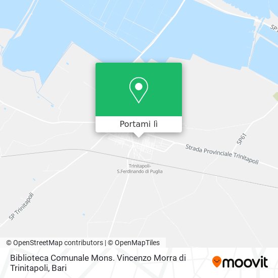 Mappa Biblioteca Comunale Mons. Vincenzo Morra di Trinitapoli