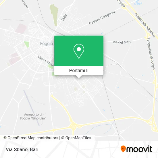 Mappa Via Sbano