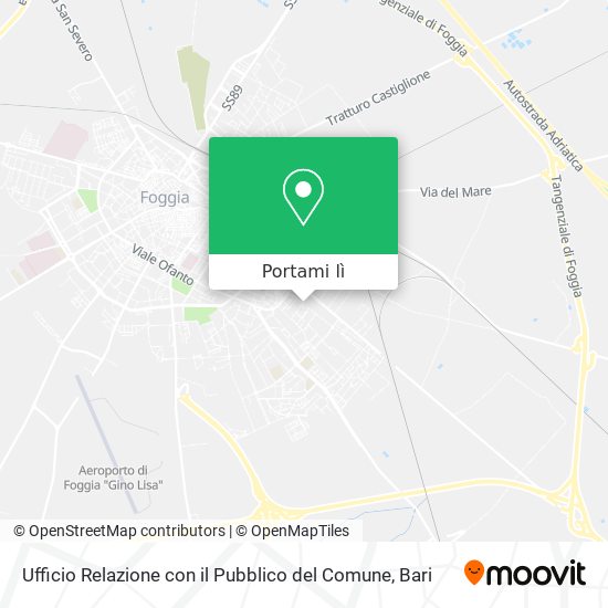 Mappa Ufficio Relazione con il Pubblico del Comune
