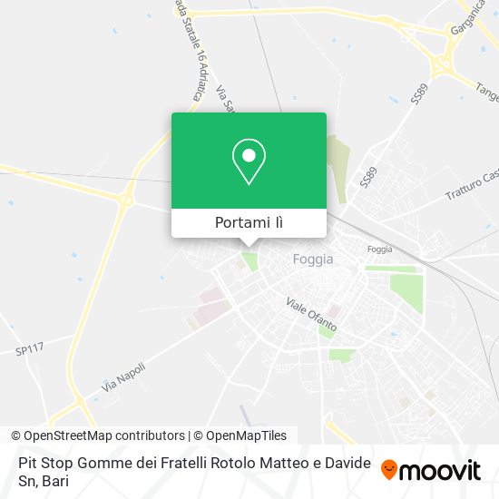 Mappa Pit Stop Gomme dei Fratelli Rotolo Matteo e Davide Sn