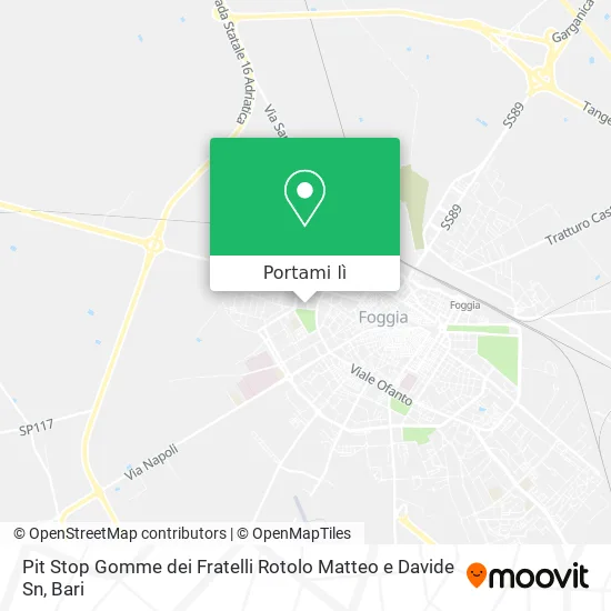 Mappa Pit Stop Gomme dei Fratelli Rotolo Matteo e Davide Sn