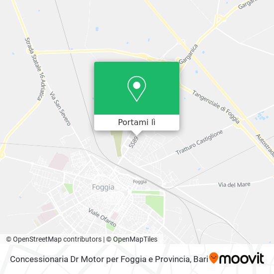 Mappa Concessionaria Dr Motor per Foggia e Provincia