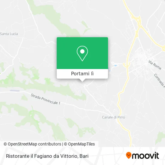 Mappa Ristorante il Fagiano da Vittorio