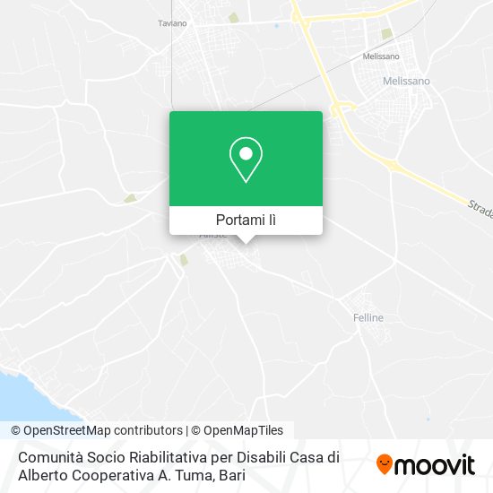 Mappa Comunità Socio Riabilitativa per Disabili Casa di Alberto Cooperativa A. Tuma