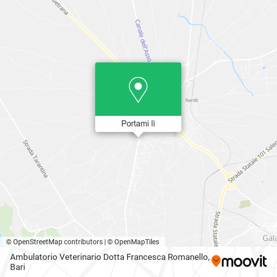 Mappa Ambulatorio Veterinario Dotta Francesca Romanello