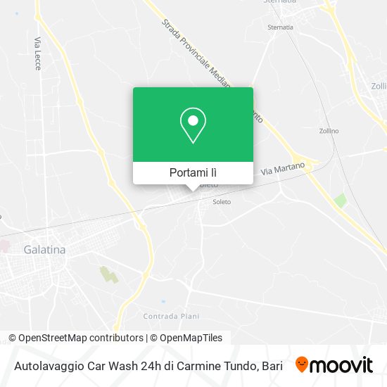 Mappa Autolavaggio Car Wash 24h di Carmine Tundo