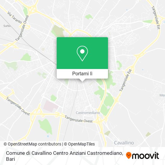 Mappa Comune di Cavallino Centro Anziani Castromediano