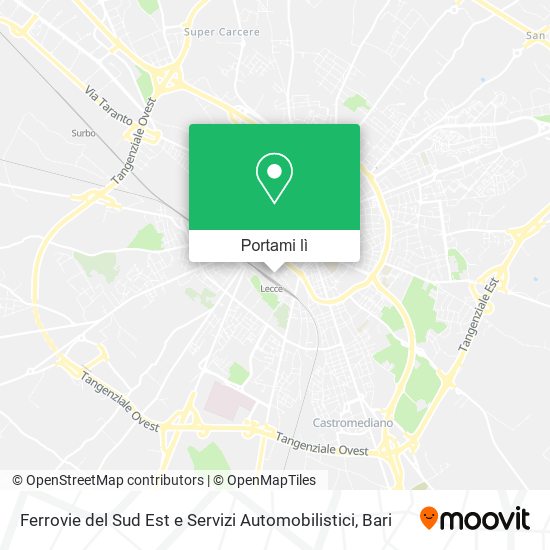 Mappa Ferrovie del Sud Est e Servizi Automobilistici