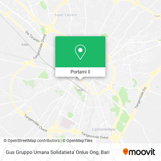 Mappa Gus Gruppo Umana Solidatieta' Onlus Ong