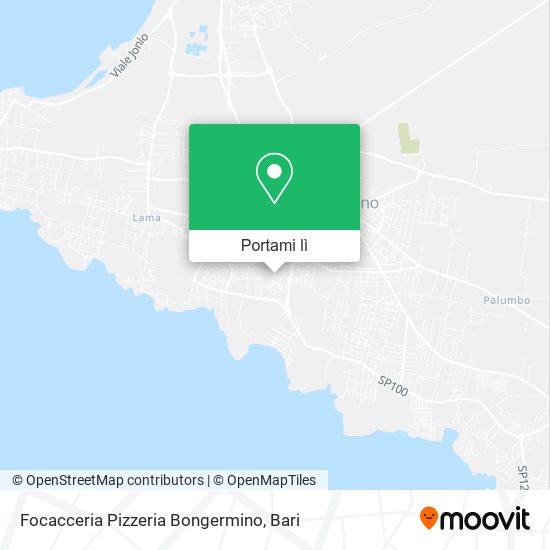 Mappa Focacceria Pizzeria Bongermino