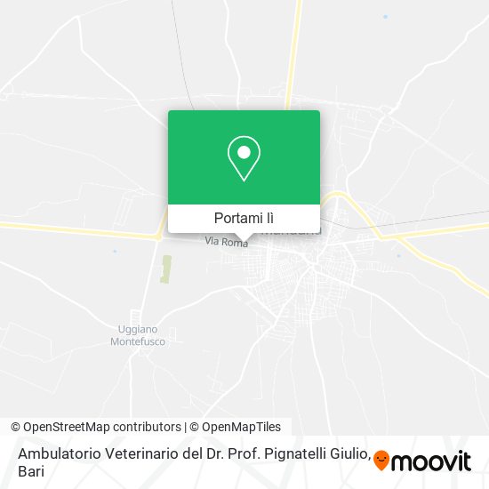 Mappa Ambulatorio Veterinario del Dr. Prof. Pignatelli Giulio