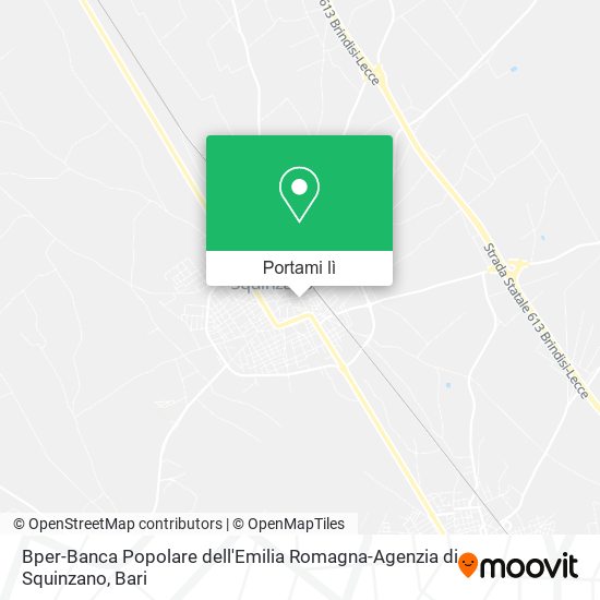 Mappa Bper-Banca Popolare dell'Emilia Romagna-Agenzia di Squinzano