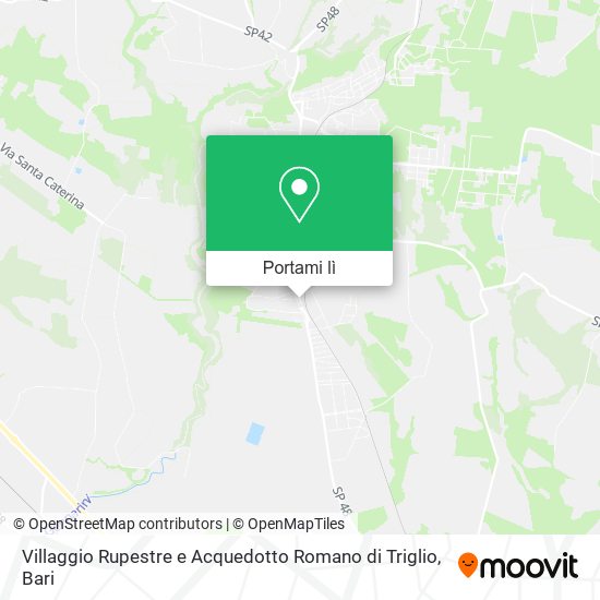 Mappa Villaggio Rupestre e Acquedotto Romano di Triglio