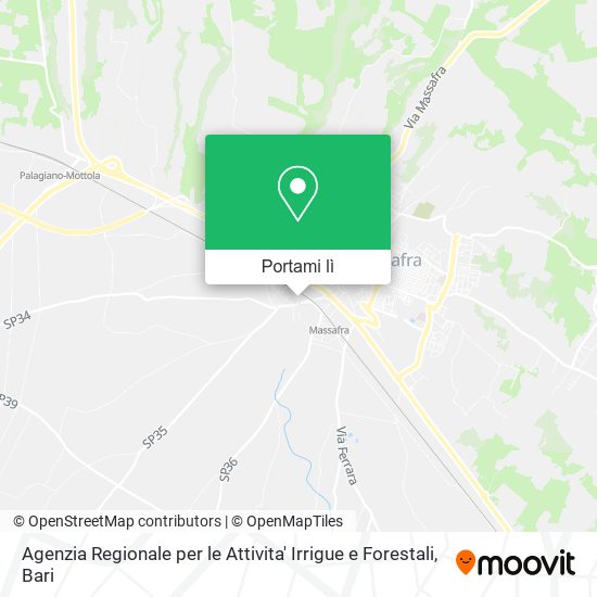 Mappa Agenzia Regionale per le Attivita' Irrigue e Forestali