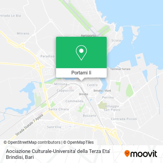 Mappa Aociazione Culturale-Universita' della Terza Eta' Brindisi