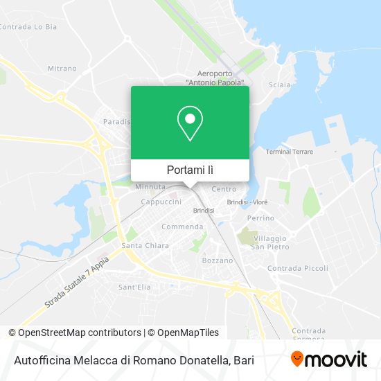 Mappa Autofficina Melacca di Romano Donatella