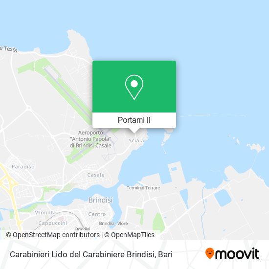 Mappa Carabinieri Lido del Carabiniere Brindisi