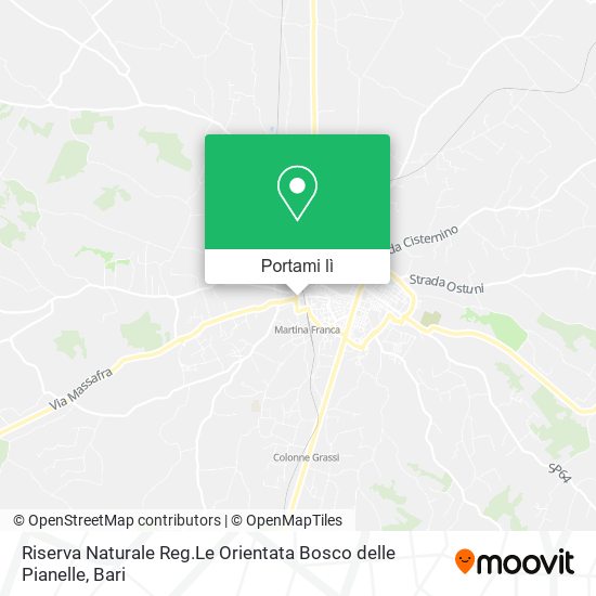 Mappa Riserva Naturale Reg.Le Orientata Bosco delle Pianelle