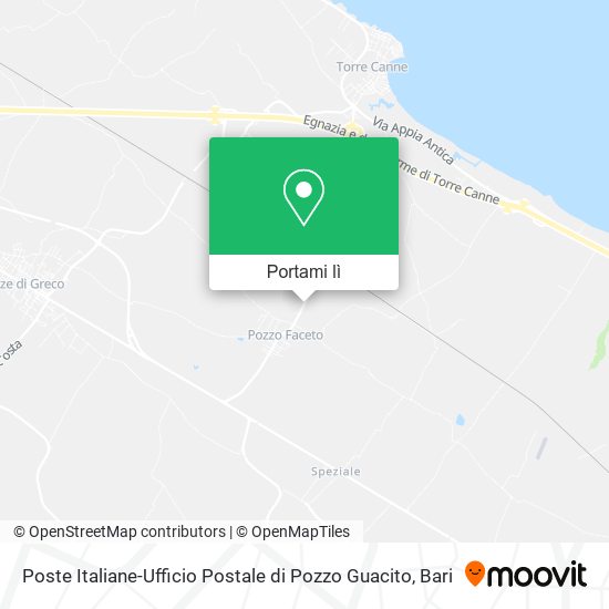 Mappa Poste Italiane-Ufficio Postale di Pozzo Guacito