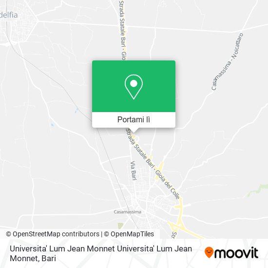 Mappa Universita' Lum Jean Monnet Universita' Lum Jean Monnet