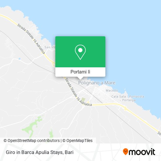 Mappa Giro in Barca Apulia Stays