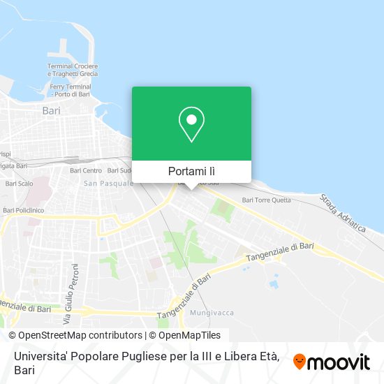Mappa Universita' Popolare Pugliese per la III e Libera Età