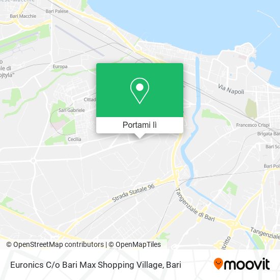 Mappa Euronics C / o Bari Max Shopping Village