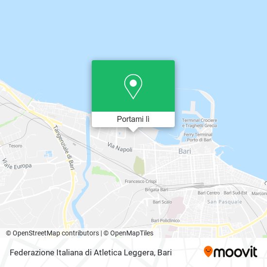 Mappa Federazione Italiana di Atletica Leggera