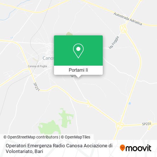 Mappa Operatori Emergenza Radio Canosa Aociazione di Volontariato