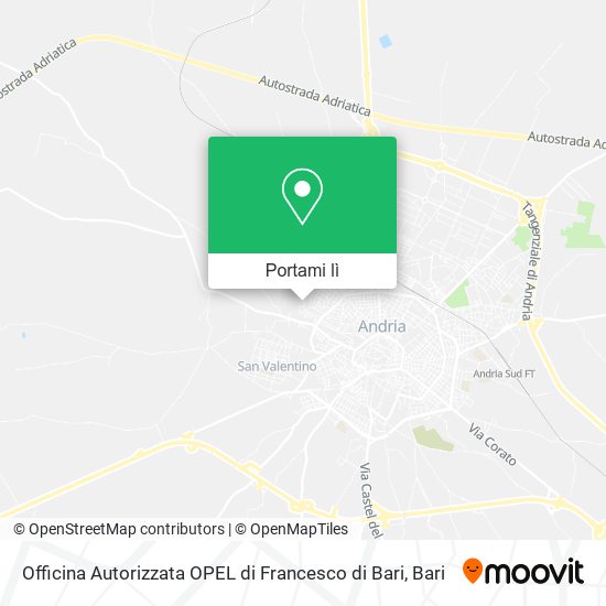 Mappa Officina Autorizzata OPEL di Francesco di Bari