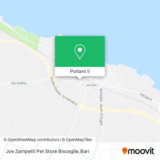 Mappa Joe Zampetti Pet Store Bisceglie