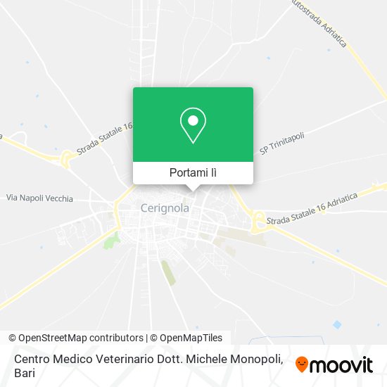 Mappa Centro Medico Veterinario Dott. Michele Monopoli