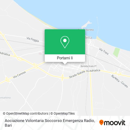 Mappa Aociazione Volontaria Soccorso Emergenza Radio