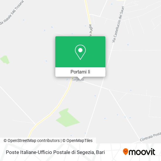 Mappa Poste Italiane-Ufficio Postale di Segezia