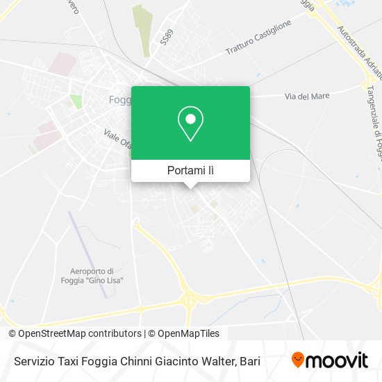 Mappa Servizio Taxi Foggia Chinni Giacinto Walter