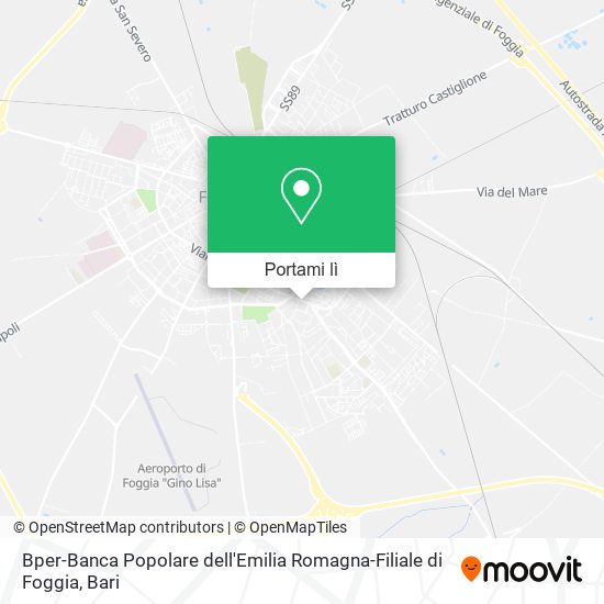 Mappa Bper-Banca Popolare dell'Emilia Romagna-Filiale di Foggia
