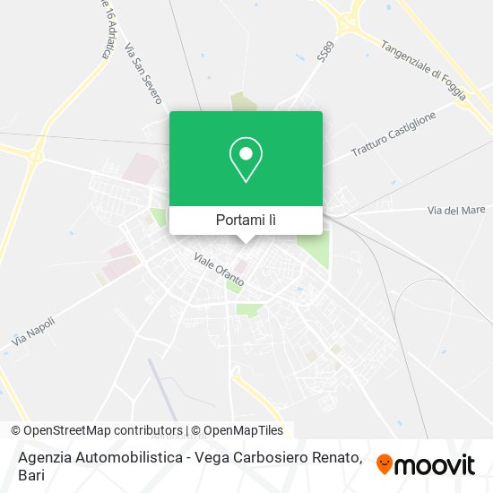 Mappa Agenzia Automobilistica - Vega Carbosiero Renato