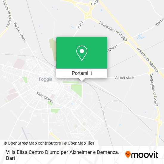 Mappa Villa Elisa Centro Diurno per Alzheimer e Demenza