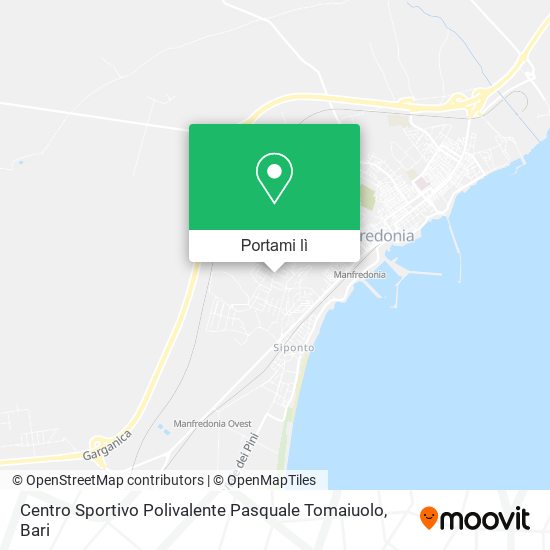 Mappa Centro Sportivo Polivalente Pasquale Tomaiuolo