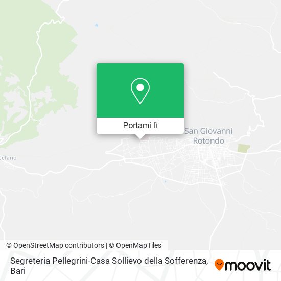 Mappa Segreteria Pellegrini-Casa Sollievo della Sofferenza