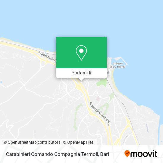 Mappa Carabinieri Comando Compagnia Termoli